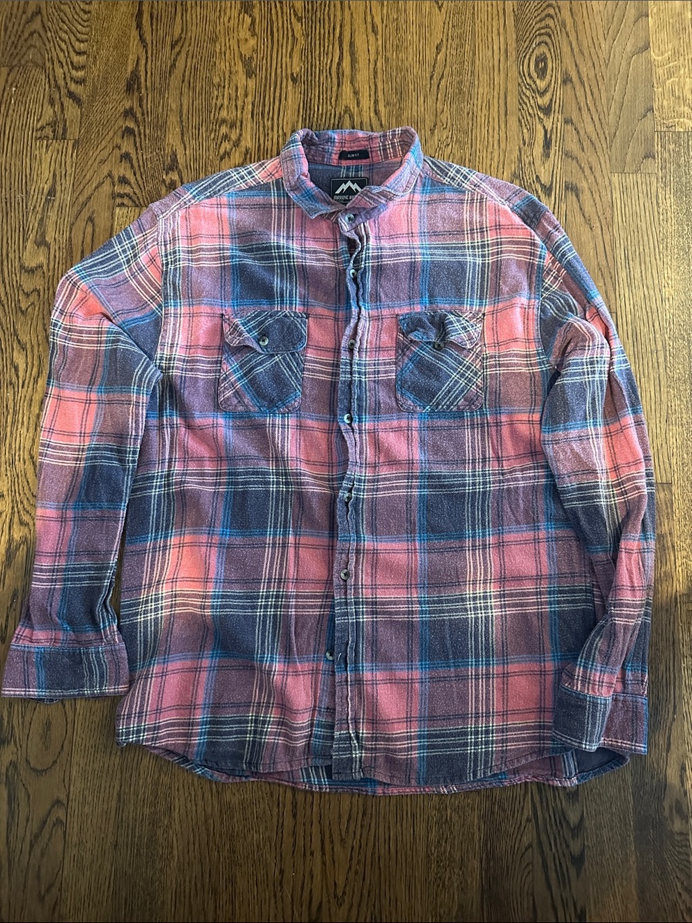 Pink & Blue Plaid Button-Up Shirt